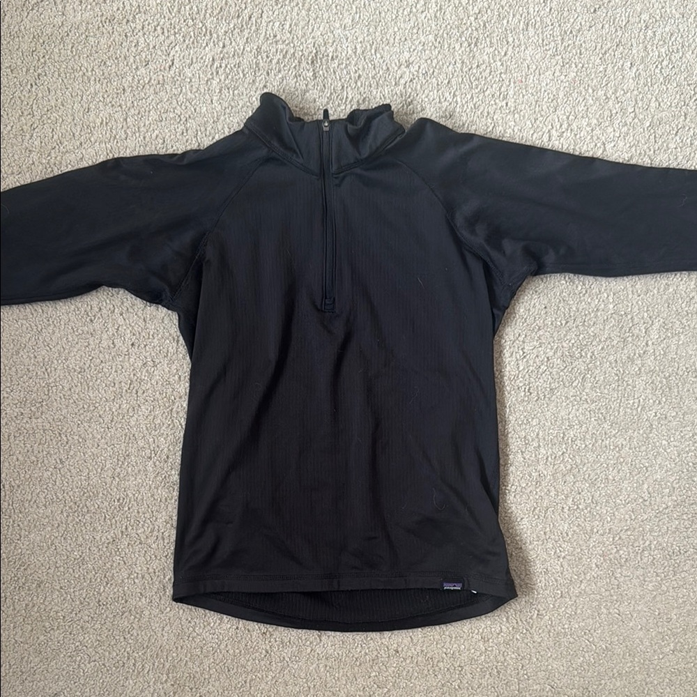 Black Half-Zip Pullover
